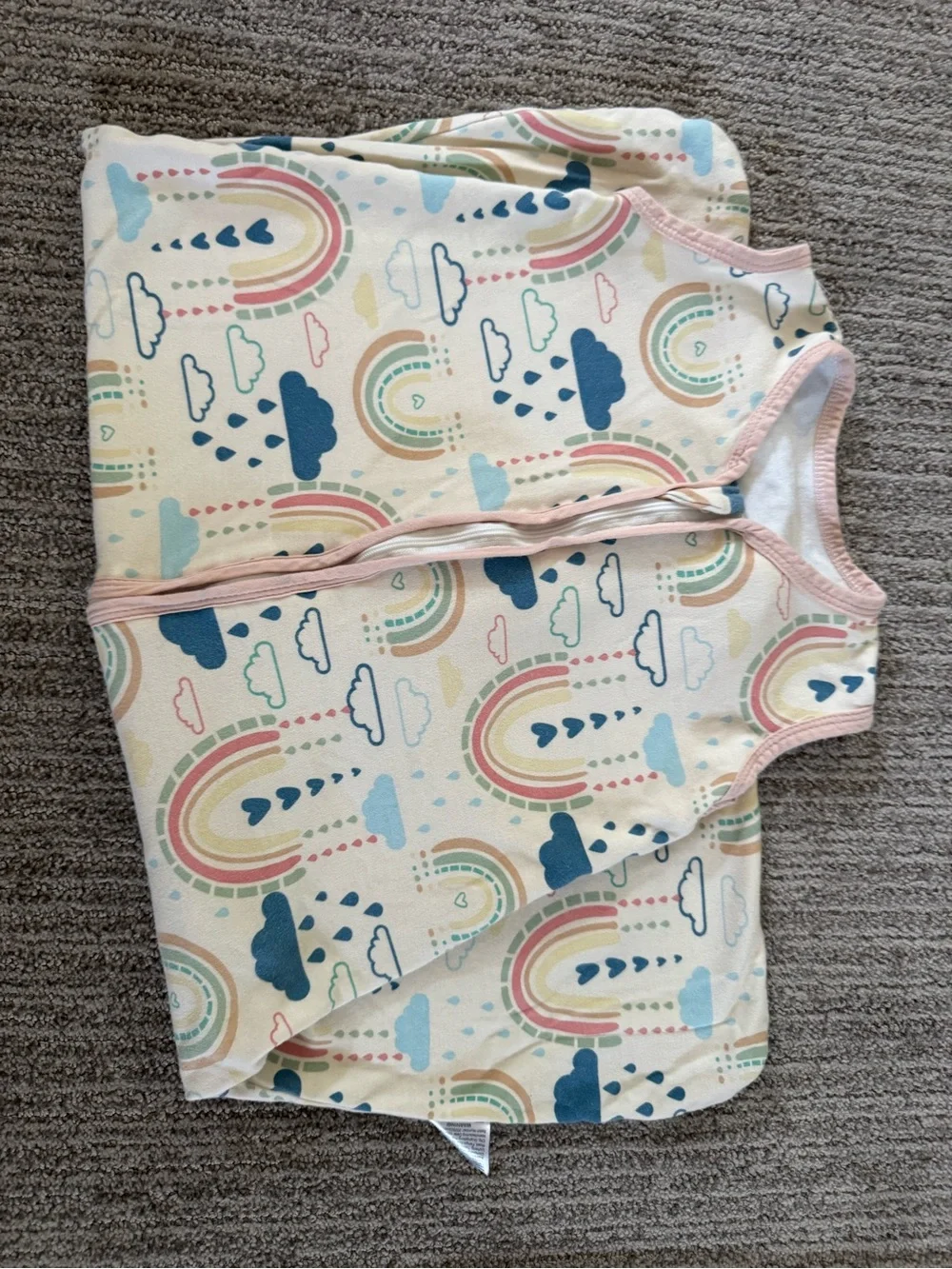Rainbow & Cloud Baby Sleep Sack - Pastel Multi
